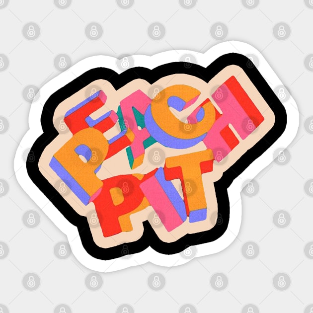 peach pit music Sticker by CoconutSportsCo